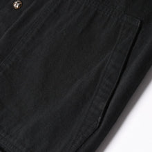 画像をギャラリービューアに読み込む, 極美品 CHROME HEARTS クロムハーツ コンチョ デニムシャツ カバーオール 長袖シャツ ブラック トップス サイズM 中古 4a002374