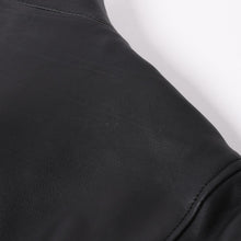 画像をギャラリービューアに読み込む, 極美品 CHROME HEARTS クロムハーツ 純正ガーメントケース付属 クロスボールボタン ダガージップ スクロールラベル ガンスリンガー レザー セミダブルライダース ジャケット ブラック S 美品 中古 4a002420
