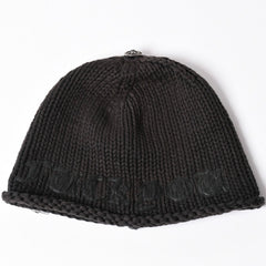 CHROME HEARTS クロムハーツ FUCK YOU ビーニー ニットキャップ クロスボール パッチ ブラック 美品 中古 4a002527