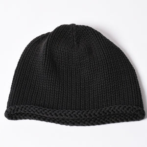 CHROME HEARTS クロムハーツ BEANIE CASH BS FLARE BSフレアパッチ ビーニー ニットキャップ コットン ブラック 美品 中古 4a000955