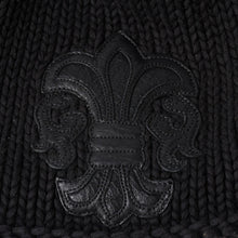 画像をギャラリービューアに読み込む, CHROME HEARTS クロムハーツ BEANIE CASH BS FLARE BSフレアパッチ ビーニー ニットキャップ コットン ブラック 美品 中古 4a000955