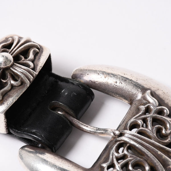 CHROME HEARTS クロムハーツ BLT CLASSIC 3PC クラシック3PC レザーベルト 全長約108cm スターリングシルバー 中古 4a002529