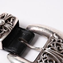 画像をギャラリービューアに読み込む, CHROME HEARTS クロムハーツ BLT CLASSIC 3PC クラシック3PC レザーベルト 全長約108cm スターリングシルバー 中古 4a002529