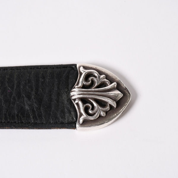 CHROME HEARTS クロムハーツ BLT CLASSIC 3PC クラシック3PC レザーベルト 全長約108cm スターリングシルバー 中古 4a002529