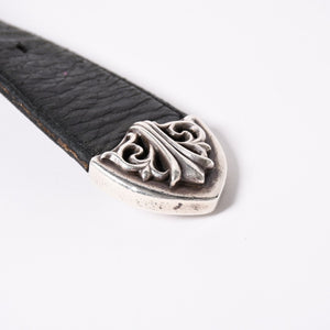 CHROME HEARTS クロムハーツ BLT CLASSIC 3PC クラシック3PC レザーベルト 全長約108cm スターリングシルバー 中古 4a002529