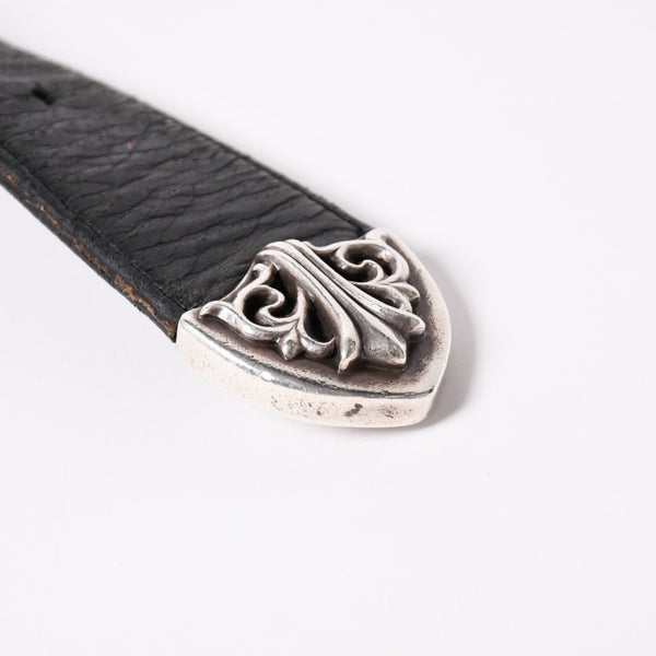 CHROME HEARTS クロムハーツ BLT CLASSIC 3PC クラシック3PC レザーベルト 全長約108cm スターリングシルバー 中古 4a002529