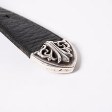画像をギャラリービューアに読み込む, CHROME HEARTS クロムハーツ BLT CLASSIC 3PC クラシック3PC レザーベルト 全長約108cm スターリングシルバー 中古 4a002529