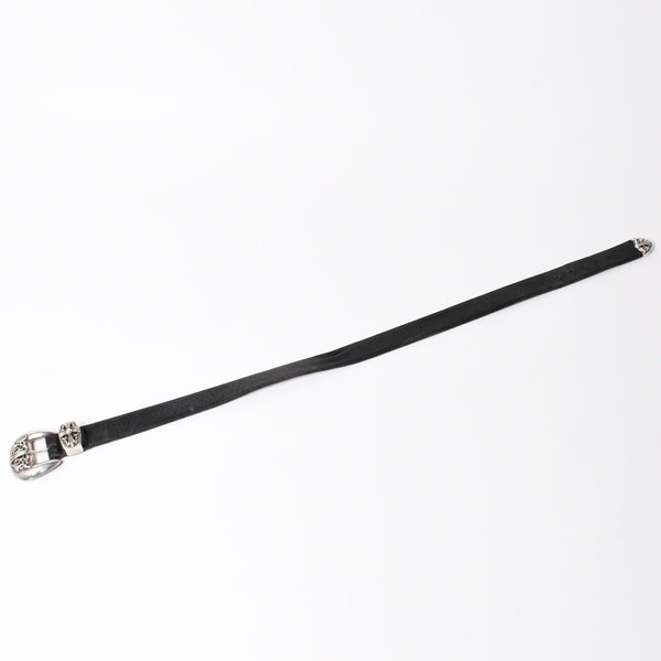 CHROME HEARTS クロムハーツ BLT CLASSIC 3PC クラシック3PC レザーベルト 全長約108cm スターリングシルバー 中古 4a002529