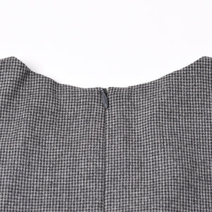 極美品 HERMES エルメス ワンピース ノースリーブ グレー マルジェラ期 ヴァルーズ ウール チェック サイズ34 中古 4a002423