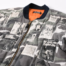 画像をギャラリービューアに読み込む, 極美品 RAF SIMONS ラフシモンズ 01AW Riot期 パッチワークボンバージャケット MA-1 ホワイトカモ アーカイブ サイズXXL 中古 4a002526
