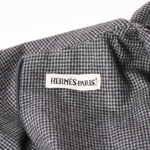 極美品 HERMES エルメス ワンピース ノースリーブ グレー マルジェラ期 ヴァルーズ ウール チェック サイズ34 中古 4a002423