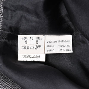 極美品 HERMES エルメス ワンピース ノースリーブ グレー マルジェラ期 ヴァルーズ ウール チェック サイズ34 中古 4a002423