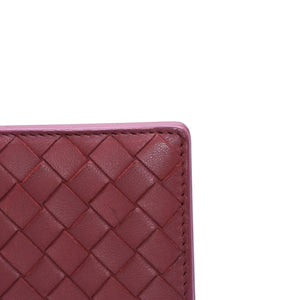 BOTTEGA VENETA ボッテガヴェネタ PASSPORT CASE パスポートケース イントレチャート レザー レッド 美品 中古 4a002428