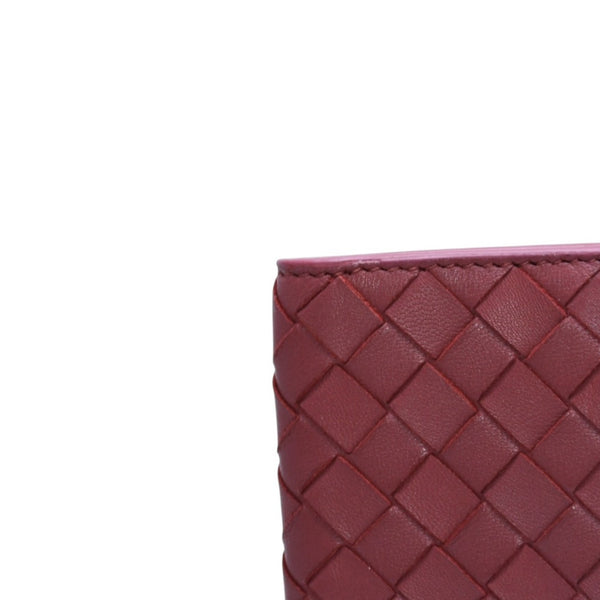 BOTTEGA VENETA ボッテガヴェネタ PASSPORT CASE パスポートケース イントレチャート レザー レッド 美品 中古 4a002428