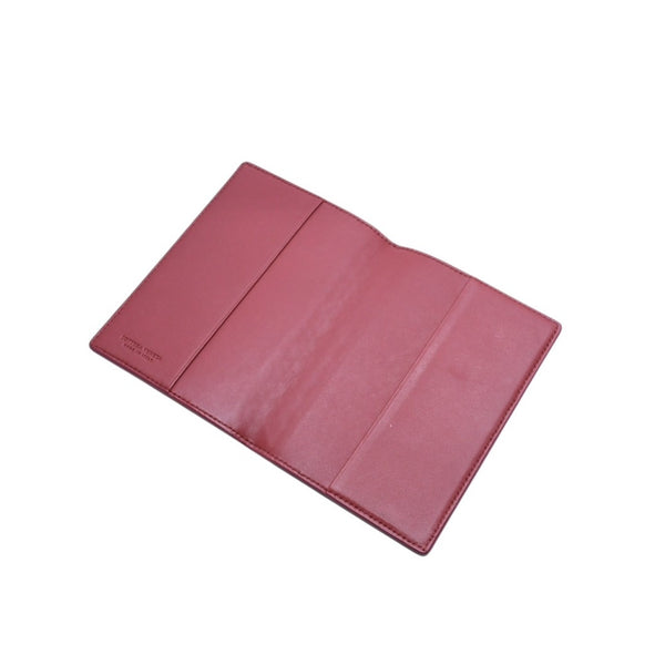 BOTTEGA VENETA ボッテガヴェネタ PASSPORT CASE パスポートケース イントレチャート レザー レッド 美品 中古 4a002428