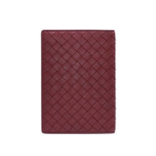 画像をギャラリービューアに読み込む, BOTTEGA VENETA ボッテガヴェネタ PASSPORT CASE パスポートケース イントレチャート レザー レッド 美品 中古 4a002428