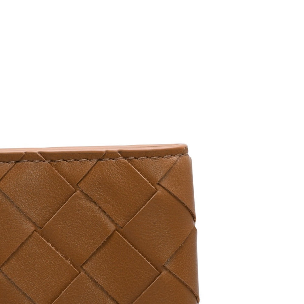 Like new BOTTEGA VENETA Intrecciato Passport Case Camel Brown Used 4a002424