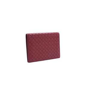BOTTEGA VENETA ボッテガヴェネタ PASSPORT CASE パスポートケース イントレチャート レザー レッド 美品 中古 4a002428