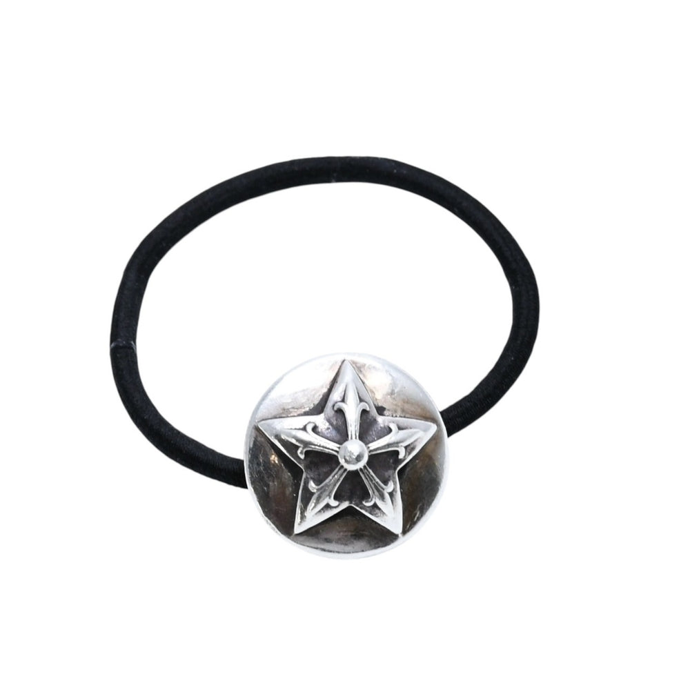 CHROME HEARTS クロムハーツ スターモチーフ ヘアゴム コンチョ 重量約14g シルバー925 2003/.925刻印 美品 中古 4a002530