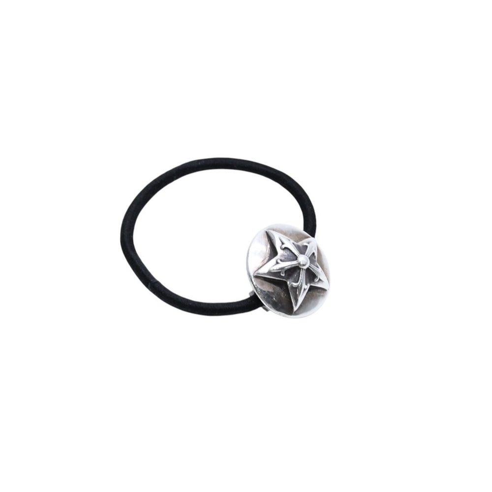CHROME HEARTS Star Motif Hair Elastic Concho Weight Approx. 14g Silver 925 2003/.925 Engraved Good Condition Used 4a002530