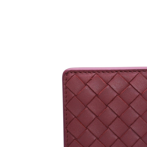 BOTTEGA VENETA ボッテガヴェネタ PASSPORT CASE パスポートケース イントレチャート レザー レッド 美品 中古 4a002428
