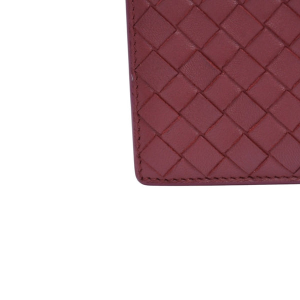 BOTTEGA VENETA ボッテガヴェネタ PASSPORT CASE パスポートケース イントレチャート レザー レッド 美品 中古 4a002428