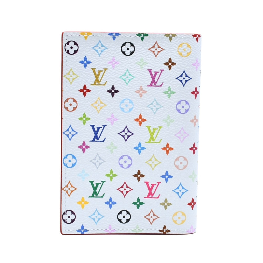 新品未使用 LOUIS VUITTON ルイヴィトン LV × TM 村上隆 パスポートカバー クーヴェルテュール パスポール NM ホワイト マルチカラー M14178 中古 4a002480