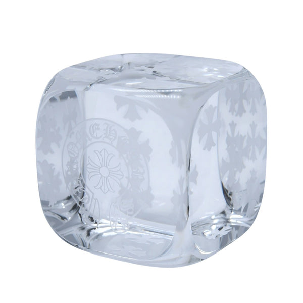 新品未使用 CHROME HEARTS クロムハーツ × BACCARAT バカラ クリスタルダイス ペーパーウェイト オブジェ CHプラス ホースシュー 中古 4a002435