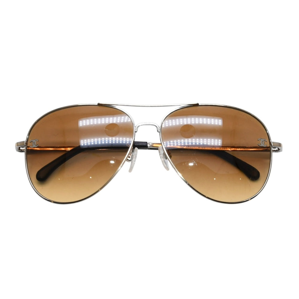 CHANEL Teardrop Sunglasses Eyewear 4189-T-Q-A c.395/4N Size 59□14 135 Coco Mark Brown Good Condition Used 4a002994
