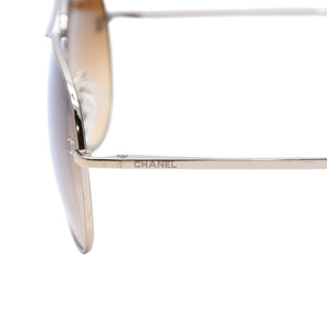 CHANEL シャネル ティアドロップ サングラス アイウェア 4189-T-Q-A c.395/4N サイズ59□14 135 ココマーク ブラウン 美品 中古 4a002994