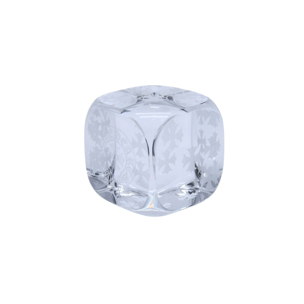 新品未使用 CHROME HEARTS クロムハーツ × BACCARAT バカラ クリスタルダイス ペーパーウェイト オブジェ CHプラス ホースシュー 中古 4a002435