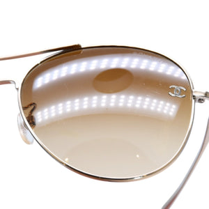 CHANEL シャネル ティアドロップ サングラス アイウェア 4189-T-Q-A c.395/4N サイズ59□14 135 ココマーク ブラウン 美品 中古 4a002994