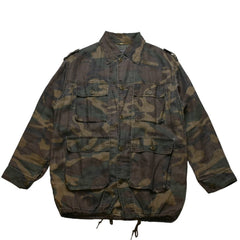 極美品 SAINT LAURENT PARIS サン ローラン パリ 長袖シャツ 421287 サイズXS カモフラ ミリタリー エポレット エディ期 中古 4a002649