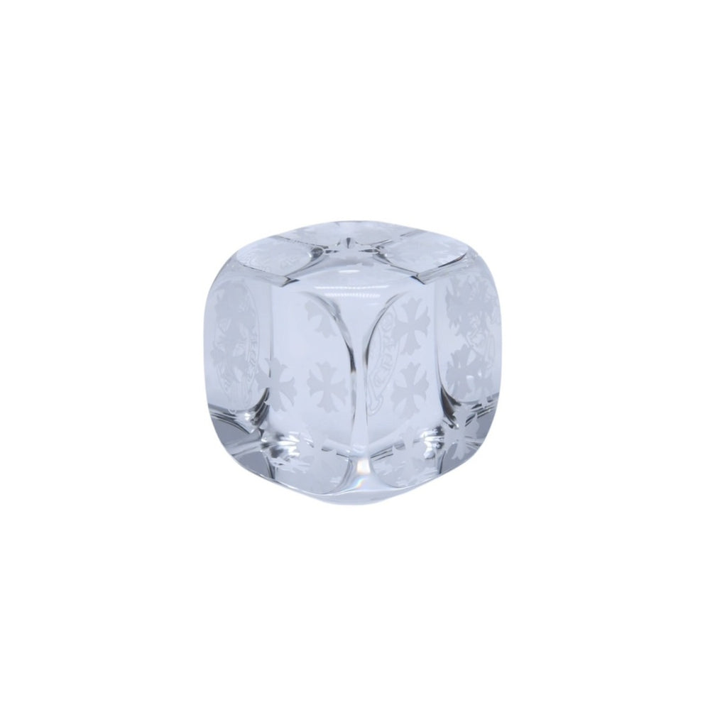 新品未使用 CHROME HEARTS クロムハーツ × BACCARAT バカラ クリスタルダイス ペーパーウェイト オブジェ CHプラス ホースシュー 中古 4a002435