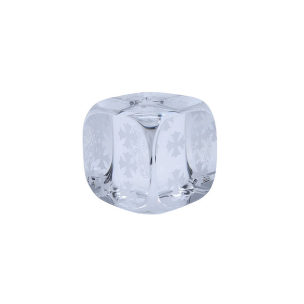 新品未使用 CHROME HEARTS クロムハーツ × BACCARAT バカラ クリスタルダイス ペーパーウェイト オブジェ CHプラス ホースシュー 中古 4a002435