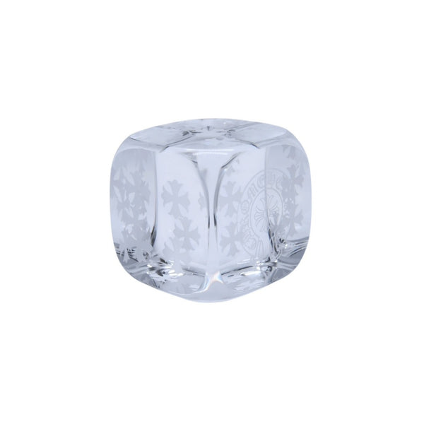 新品未使用 CHROME HEARTS クロムハーツ × BACCARAT バカラ クリスタルダイス ペーパーウェイト オブジェ CHプラス ホースシュー 中古 4a002435