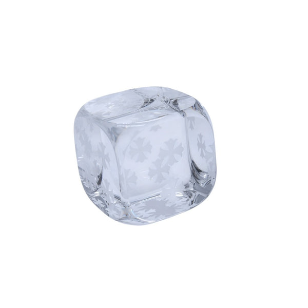 新品未使用 CHROME HEARTS クロムハーツ × BACCARAT バカラ クリスタルダイス ペーパーウェイト オブジェ CHプラス ホースシュー 中古 4a002435