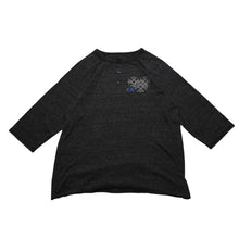 Load image into Gallery viewer, 極美品 CHROME HEARTS クロムハーツ ヘンリーネック 7部袖Tシャツ サイズM CHプラス サークルロゴ チャコールグレー 中古 4a002863