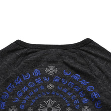 Load image into Gallery viewer, 極美品 CHROME HEARTS クロムハーツ ヘンリーネック 7部袖Tシャツ サイズM CHプラス サークルロゴ チャコールグレー 中古 4a002863