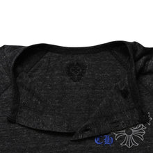Load image into Gallery viewer, 極美品 CHROME HEARTS クロムハーツ ヘンリーネック 7部袖Tシャツ サイズM CHプラス サークルロゴ チャコールグレー 中古 4a002863