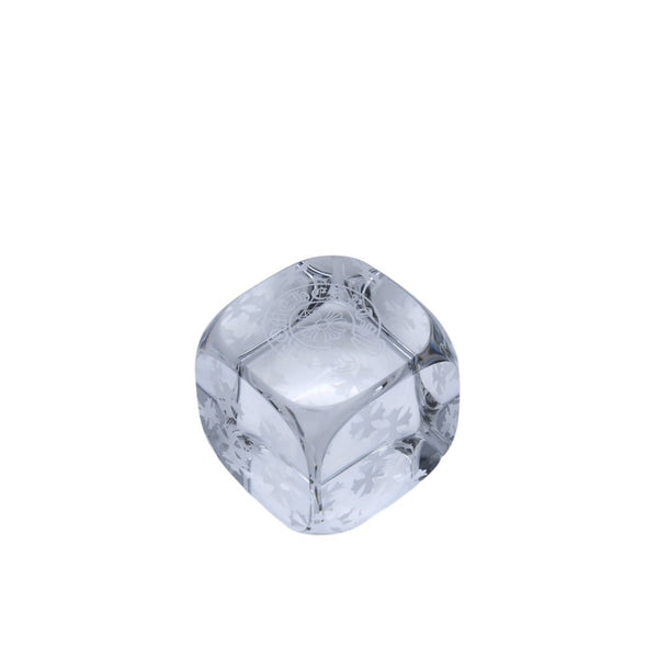 新品未使用 CHROME HEARTS クロムハーツ × BACCARAT バカラ クリスタルダイス ペーパーウェイト オブジェ CHプラス ホースシュー 中古 4a002435