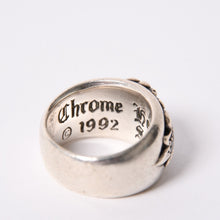 Load image into Gallery viewer, CHROME HEARTS クロムハーツ FLRL CRS P DMND オールド フローラルクロスリング 重量約15.5g サイズ14号 パヴェダイヤ 純正 美品 中古 4b013089