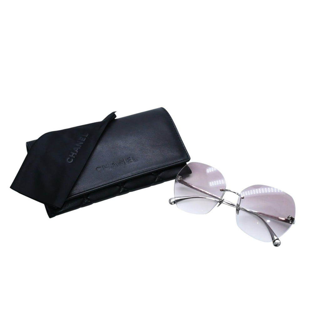極美品 CHANEL シャネル Sunglasses サングラス ピンク ブラウン 4271-T 61◻︎17 140 シルバーテンプル 中古 4a002451