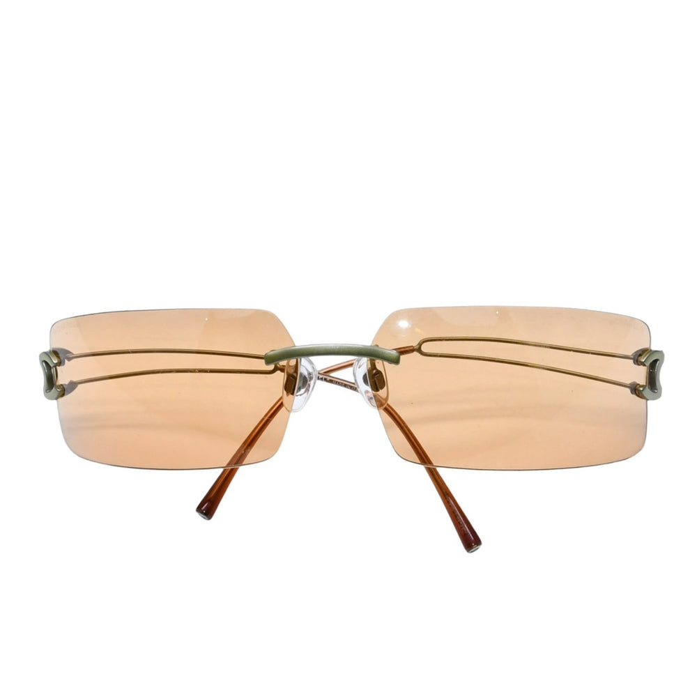 極美品 CHANEL シャネル サングラス Sunglasses リムレス ブラウンレンズ サイドココマーク 中古 4a002450