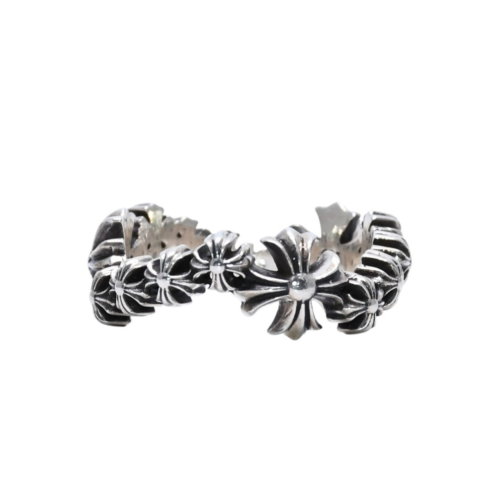 Very good condition CHROME HEARTS CH Plus Wave Ring CH Plus Wave Ring Silver 925 Used 4a002566
