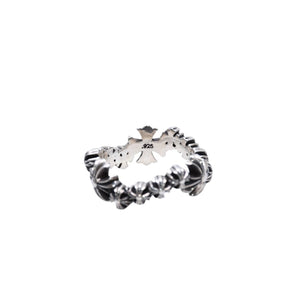 Very good condition CHROME HEARTS CH Plus Wave Ring CH Plus Wave Ring Silver 925 Used 4a002566