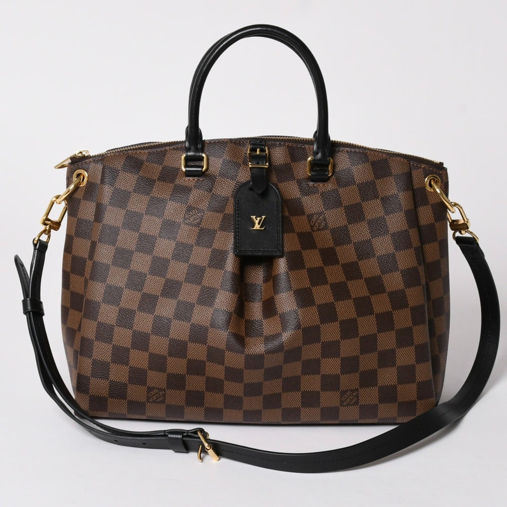 Very good condition LOUIS VUITTON Damier Odeon tote bag 2WAY handbag semi-shoulder bag PVC leather N45283 Used 4a002455