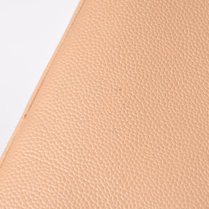 極美品 CHANEL シャネル 復刻トート 10番台 ハンドバッグ ココマーク キャビアスキン ベージュ ゴールド金具 10896470 中古 4a001989