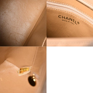 極美品 CHANEL シャネル 復刻トート 10番台 ハンドバッグ ココマーク キャビアスキン ベージュ ゴールド金具 10896470 中古 4a001989