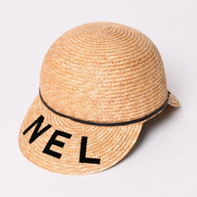 Load image into Gallery viewer, 極美品 CHANEL シャネル ストローハット 麦わら帽子 AA0408 サイズS ロゴパッチ ココマーク ストロー レザー ベージュ 中古 4a002453